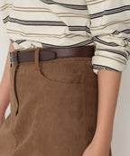 MUSINSA STANDARD WOMAN MUSINSA STANDARD WOMAN Women's Synthetic Suede Mini Skirt Light Brown