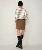 MUSINSA STANDARD WOMAN MUSINSA STANDARD WOMAN Women's Synthetic Suede Mini Skirt Light Brown