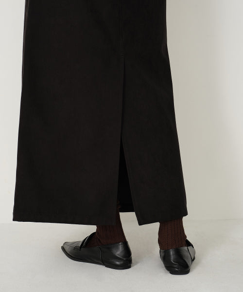 MUSINSA STANDARD WOMAN MUSINSA STANDARD WOMAN Synthetic Suede Maxi Skirt (Black)