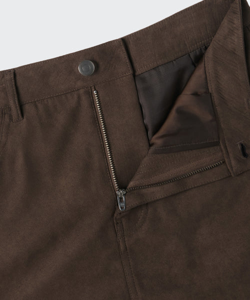 MUSINSA STANDARD WOMAN MUSINSA STANDARD WOMAN Synthetic Suede Maxi Skirt (Brown)