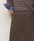 MUSINSA STANDARD WOMAN MUSINSA STANDARD WOMAN Synthetic Suede Maxi Skirt (Brown)