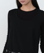 MUSINSA STANDARD WOMAN MUSINSA STANDARD WOMAN Women's Pleated Mini Dress (Black)