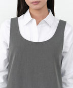 MUSINSA STANDARD WOMAN MUSINSA STANDARD WOMAN Women's Pleated Mini Dress (Melange Gray)