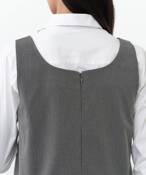 MUSINSA STANDARD WOMAN MUSINSA STANDARD WOMAN Women's Pleated Mini Dress (Melange Gray)