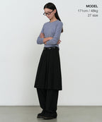 MUSINSA STANDARD WOMAN MUSINSA STANDARD WOMAN Slacks Women's Pleated Skirt Layered