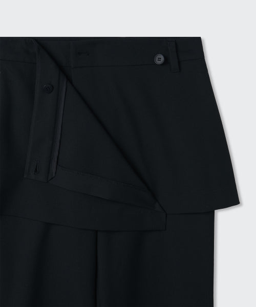MUSINSA STANDARD WOMAN MUSINSA STANDARD WOMAN Slacks Women's Wrap Skirt [Black]