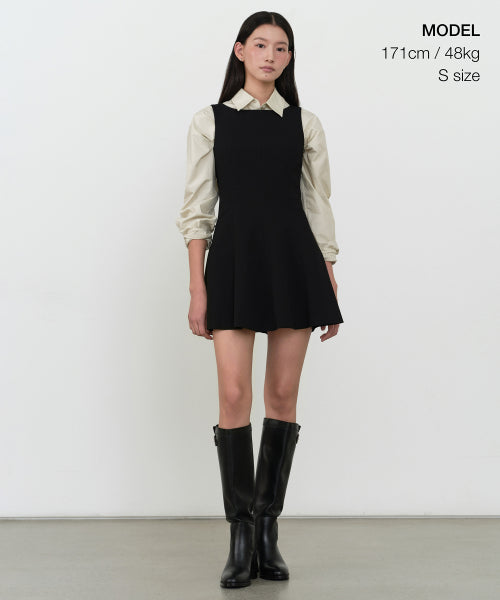 MUSINSA STANDARD WOMAN MUSINSA STANDARD WOMAN Women's Flare Mini Dress [Black] - Size M