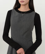 MUSINSA STANDARD WOMAN MUSINSA STANDARD WOMAN Women's Flare Mini Dress [Medium Gray]