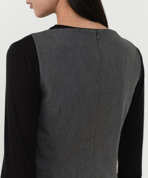 MUSINSA STANDARD WOMAN MUSINSA STANDARD WOMAN Women's Flare Mini Dress [Medium Gray]