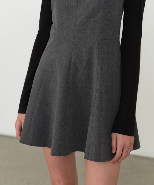 MUSINSA STANDARD WOMAN MUSINSA STANDARD WOMAN Women's Flare Mini Dress [Medium Gray]