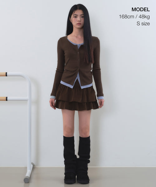 MUSINSA STANDARD WOMAN MUSINSA STANDARD WOMAN Women's Corduroy Mini Skirt (Brown)