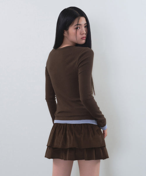 MUSINSA STANDARD WOMAN MUSINSA STANDARD WOMAN Women's Corduroy Mini Skirt (Brown)