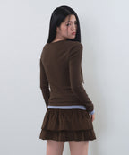 MUSINSA STANDARD WOMAN MUSINSA STANDARD WOMAN Women's Corduroy Mini Skirt (Brown)