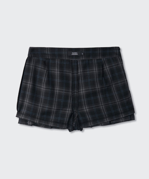 MUSINSA STANDARD WOMAN MUSINSA STANDARD WOMAN Skirt Women's Check Pleated Mini Scotts (Black)