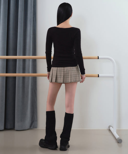 MUSINSA STANDARD WOMAN MUSINSA STANDARD WOMAN Women's Check Pleated Mini Skirt [Medium Gray]