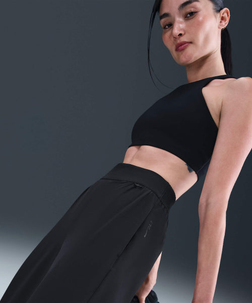 NIKE NIKE Pants High Waist Loose Barrel Leg Women - Black