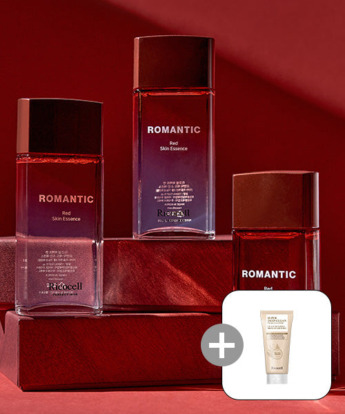 RICOCELL Licocell Perfect Men Romantic Red Skin Essence 150ml x 2 + Licocell Centella asiatica & Artemisia Super Deep Clean Foam Cleanser 120ml x 1
