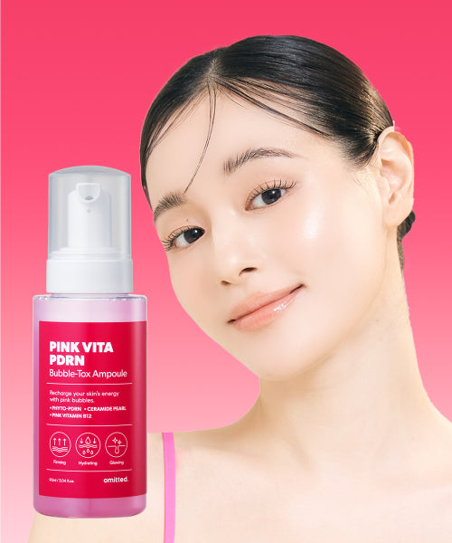 OMITTED Pink Vita PDRN Bubble Tox Ampoule 90ml + 50ml Sunscreen