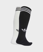 ADIDAS ADIDAS 3-Stripe Knee Socks 2P - White:Black