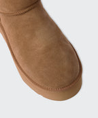MUSINSA STANDARD WOMAN MUSINSA STANDARD WOMAN Winter Pug Platform Boots (Light Brown)