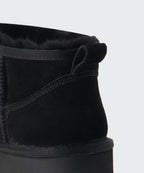 MUSINSA STANDARD WOMAN MUSINSA STANDARD WOMAN Winter Pug Platform Short Boots (Black)