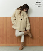 MUSINSA STANDARD WOMAN MUSINSA STANDARD WOMAN Women's Reversible Synthetic Suede Shearling Half Coat (Size M)