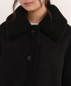 MUSINSA STANDARD WOMAN MUSINSA STANDARD WOMAN Reversible Synthetic Suede Shearling Half Coat (Size M)