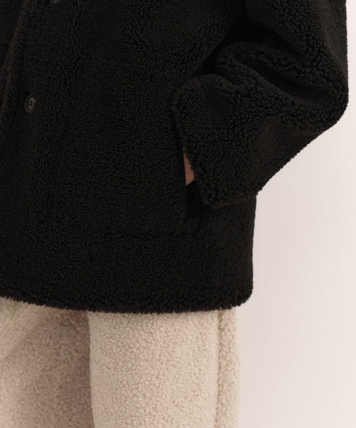 MUSINSA STANDARD WOMAN MUSINSA STANDARD WOMAN Reversible Synthetic Suede Shearling Half Coat (Size M)