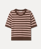 MIXXO MIXXO Knitwear Striped Short Sleeve Pullover