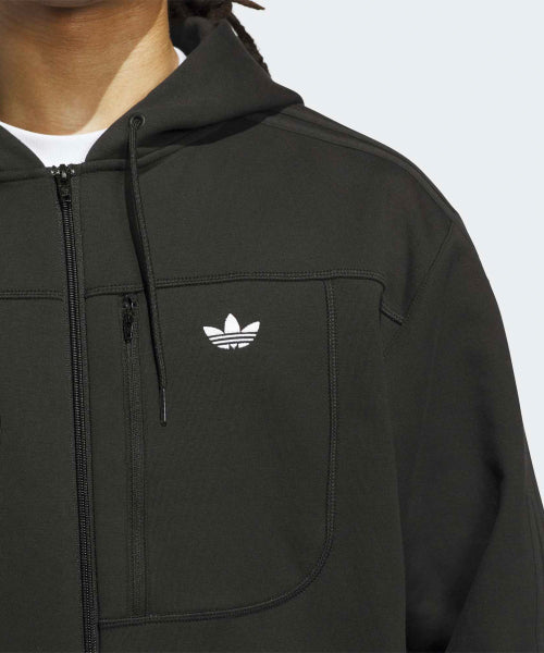 ADIDAS ADIDAS Skateboarding Fleece Jacket - Black:White