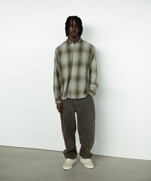 THISISNEVERTHAT THISISNEVERTHAT Nep Shadow Check Shirt Khaki