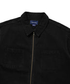 THISISNEVERTHAT THISISNEVERTHAT Washed Denim Zip Shirt Black