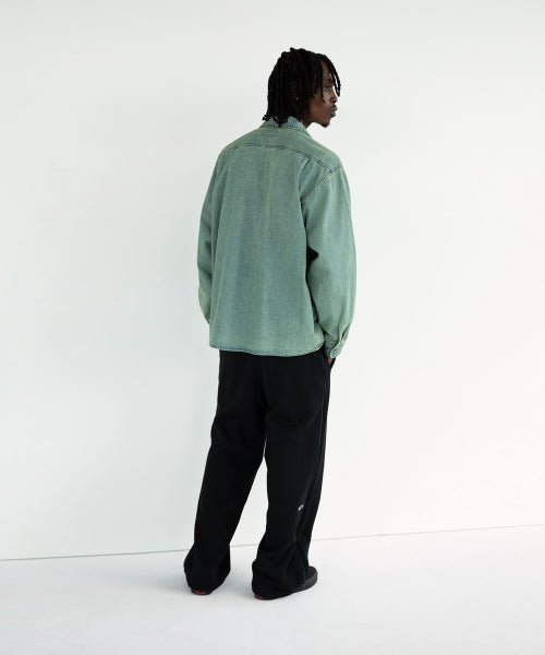 THISISNEVERTHAT THISISNEVERTHAT Washed Denim Zip Shirt Size