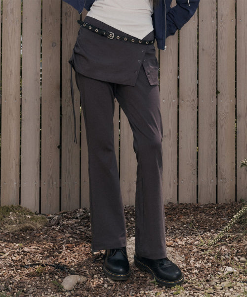 MIXXO MIXXO Layered Semi-Boot Cut Pants C