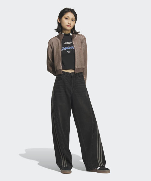 ADIDAS ADIDAS Cropped Track Top - Brown