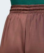 ADIDAS ADIDAS Satin Wide Leg Track Pants - Brown:Cream White