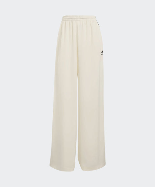 ADIDAS ADIDAS Satin Wide Leg Track Pants - Cream White:Black