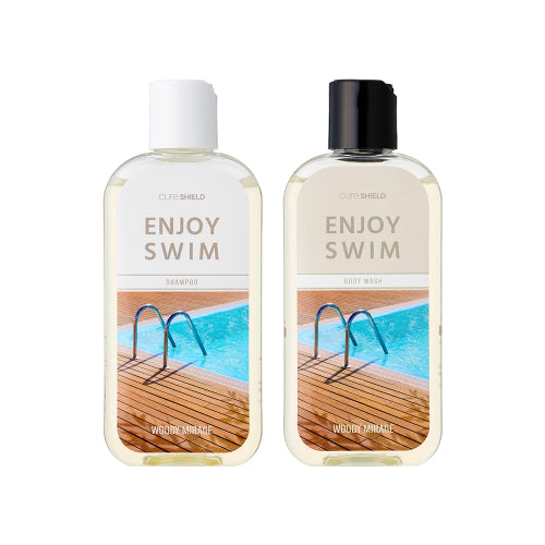 CURESHIELD Enjoy Swim Shampoo Body Wash Basic Set Swimming Pool Chlorine Odor Removal 200ml