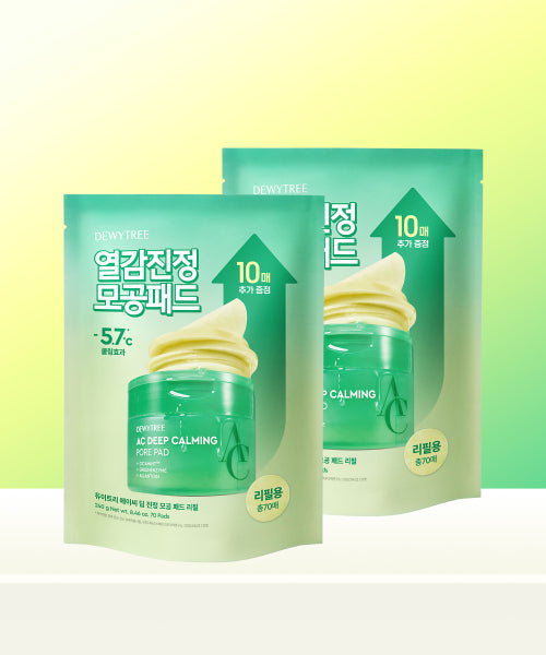 Dewytree [Total 140 sheets] AC deep soothing pore pad 70 sheets refill 2pcs