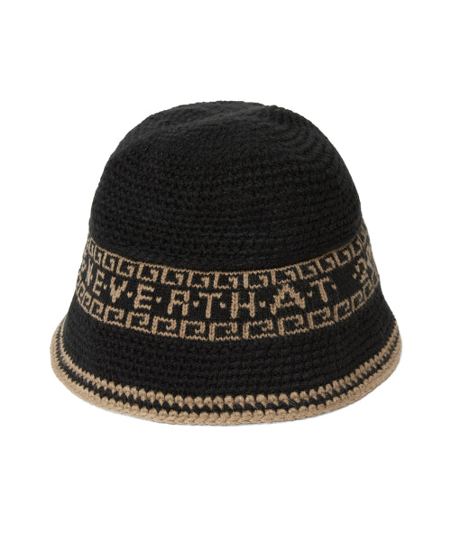 THISISNEVERTHAT THISISNEVERTHAT Crochet Bucket Hat Black