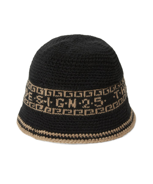 THISISNEVERTHAT THISISNEVERTHAT Crochet Bucket Hat Black