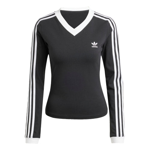 ADIDAS ADIDAS V-neck Long Sleeve Shirt - Black