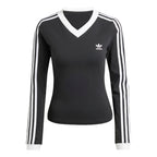 ADIDAS ADIDAS V-neck Long Sleeve Shirt - Black
