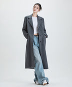 MIXXO MIXXO Wool Blended Single Long Coat (C)