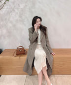 MIXXO MIXXO Wool Blended Single Long Coat (C)