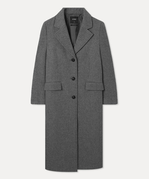 MIXXO MIXXO Wool Blended Single Long Coat (C)