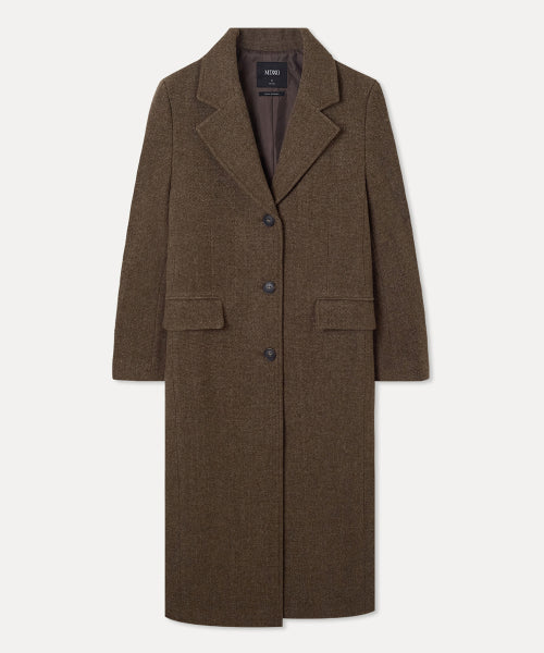 MIXXO MIXXO Wool Blended Single Long Coat (C)