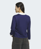 ADIDAS ADIDAS V-neck Long Sleeve Tee - Dark Blue
