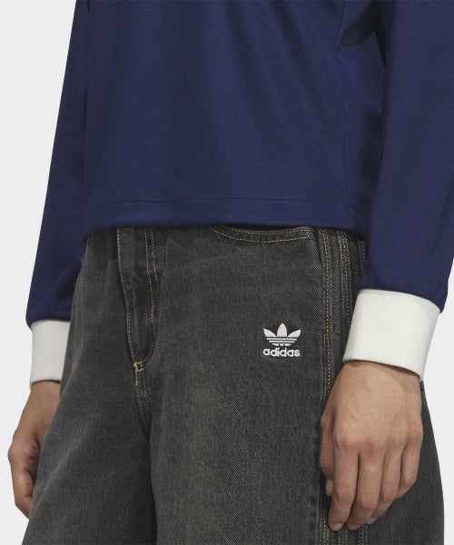 ADIDAS ADIDAS V-neck Long Sleeve Tee - Dark Blue