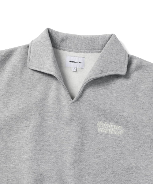 THISISNEVERTHAT THISISNEVERTHAT Open Collar Sweatshirt Heather Grey